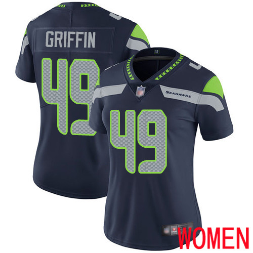 Seattle Seahawks Limited Navy Blue Women Shaquem Griffin Home Jersey NFL Football #49 Vapor Untouchable->youth nfl jersey->Youth Jersey